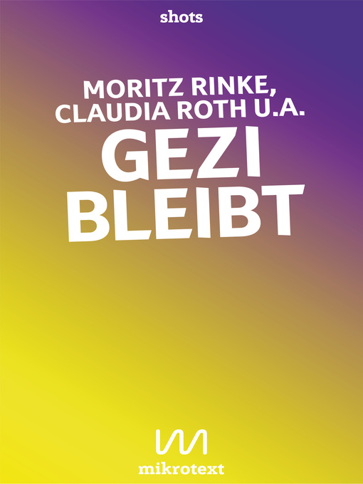 Title details for Gezi bleibt by Moritz Rinke - Available